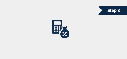 A calculator and a bag of money