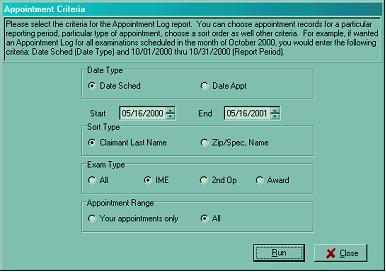 Appointment Criteria