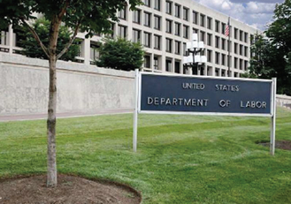 U.S. Department of Labor sign and exterior building