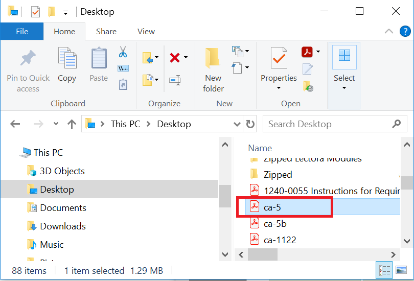 Open File Explorer and find file