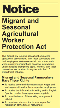 Migrant and Seasonal Agricultural Worker Protection Act