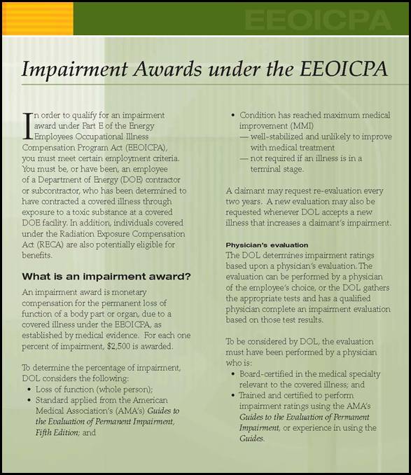Brochure: How Do I Qualify for an Impairment Award, Page 2