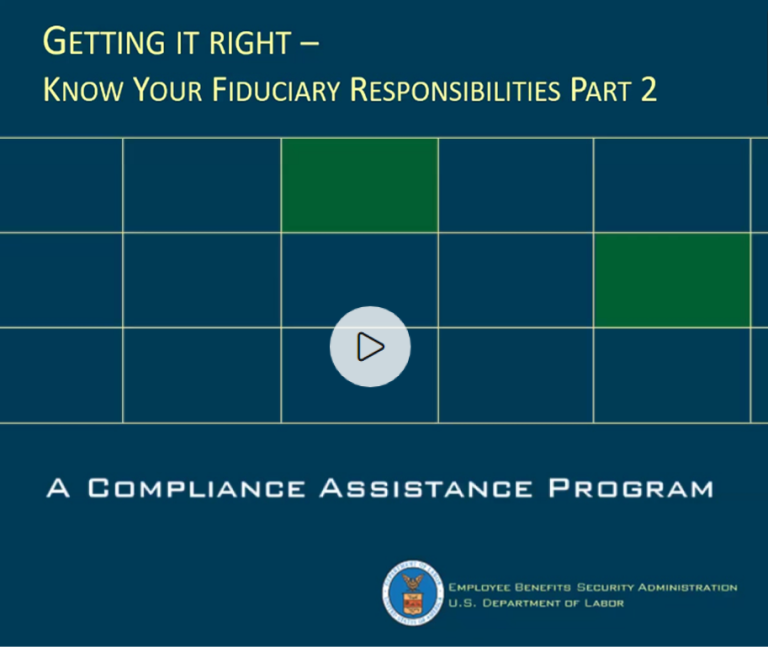 Getting it Right - Know Your Fiduciary Responsibilities Part 2 title slide