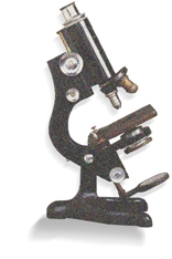 Ilustración de un microscopio.