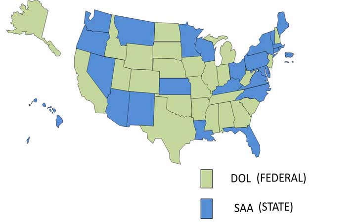 Image of Federal Apprenticeship Data 2018 State Map