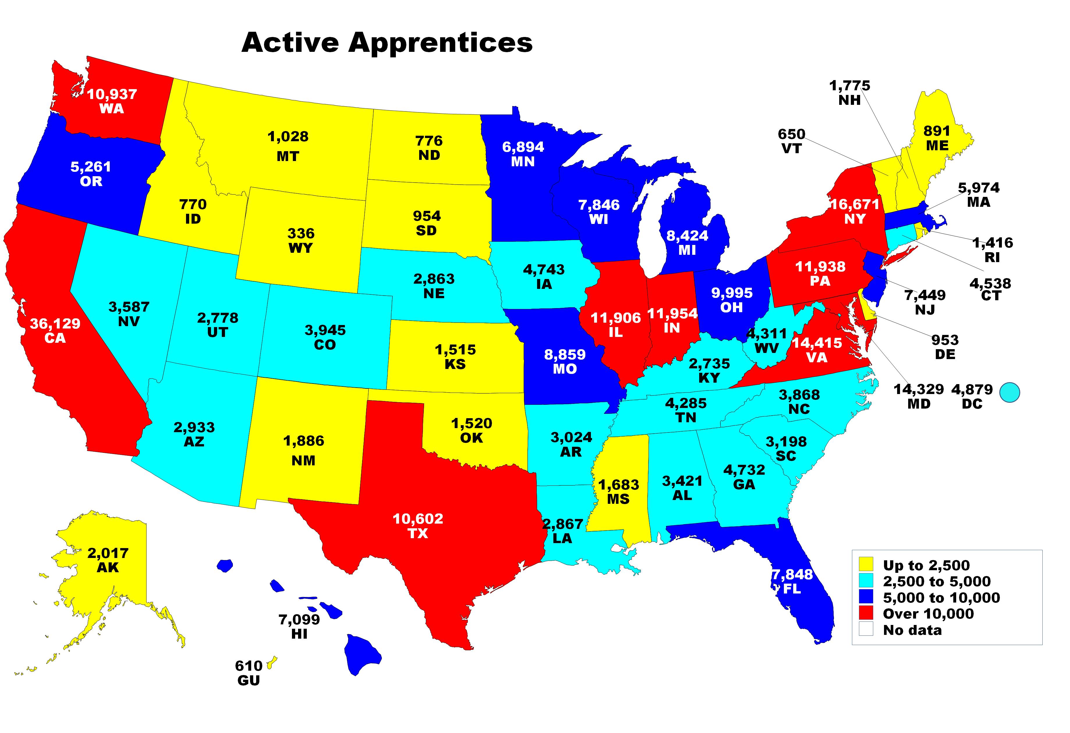 Active Apprentices Map