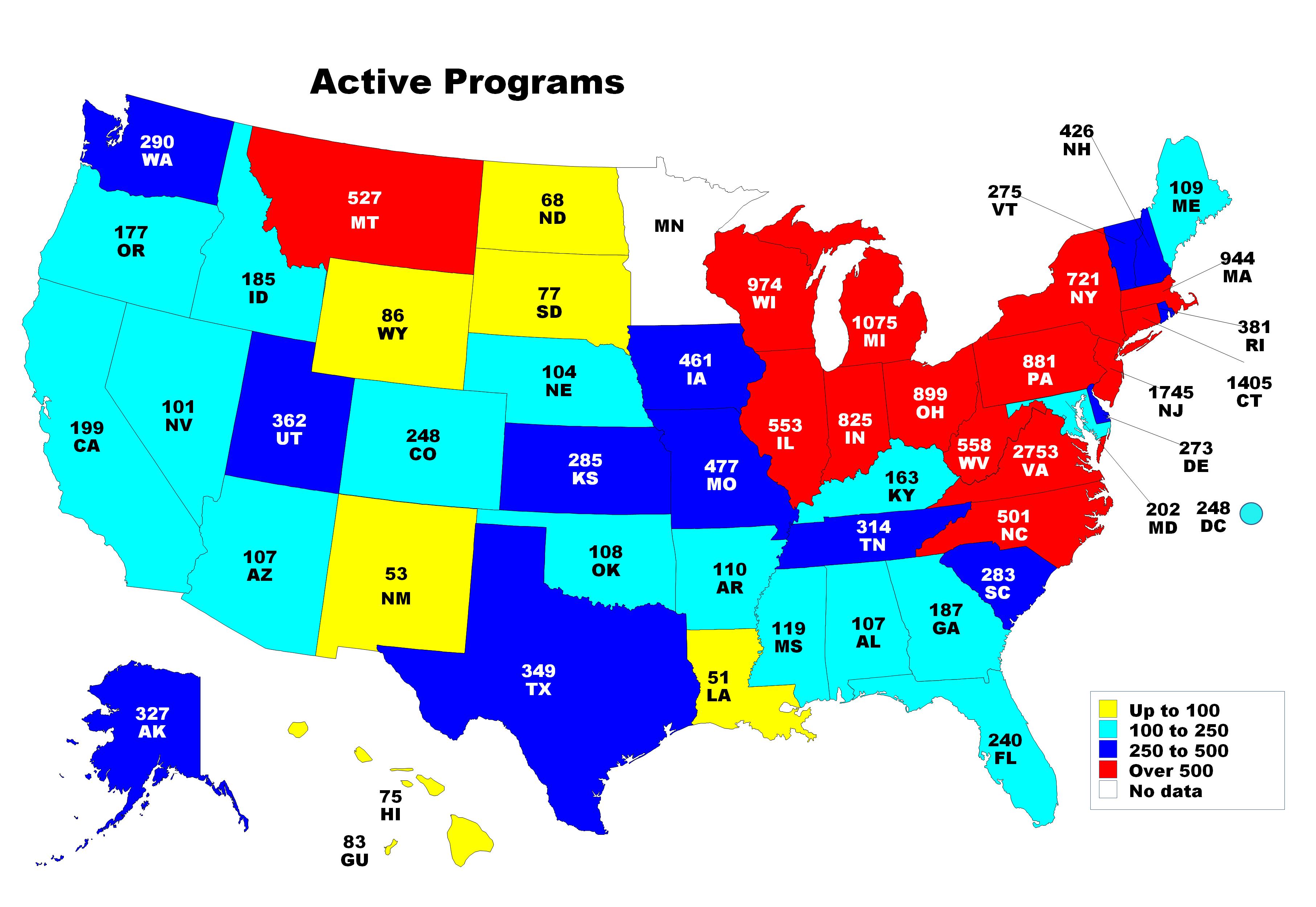 Active Programs Map