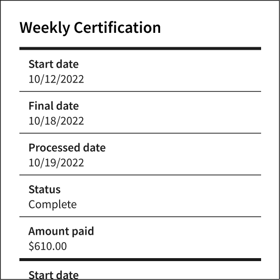 Example of a table in which the columns are stacked vertically; thus, the content is displayed in one column and is easier to read.