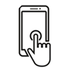 mobile phone touchscreen icon