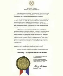 Image of an NDEAM proclamation