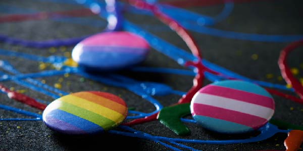Photo: LGBTQ pride buttons