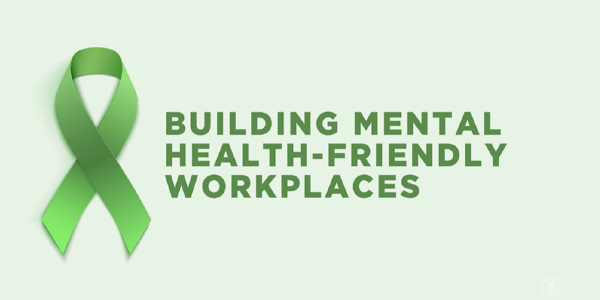 Green ribbon. Building mental health-friendly workplaces