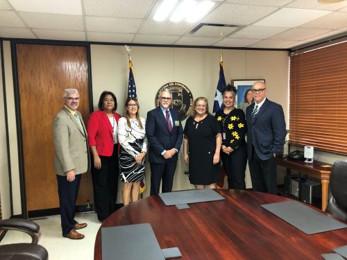 People posing for a picture.