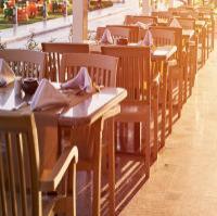 Outdoor seating at restaurant