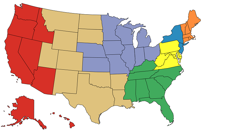 SOL Regions Map