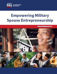 Entrepreneurship Participant Guide cover, woman with open sign in window, various people with businesses