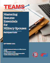 Resume Essentials Participant Guide SEPT 2021 cover for pdf