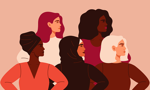 5 diverse women