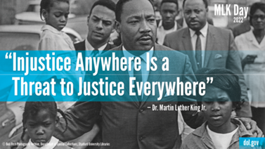 Martin Luther King graphic with quote