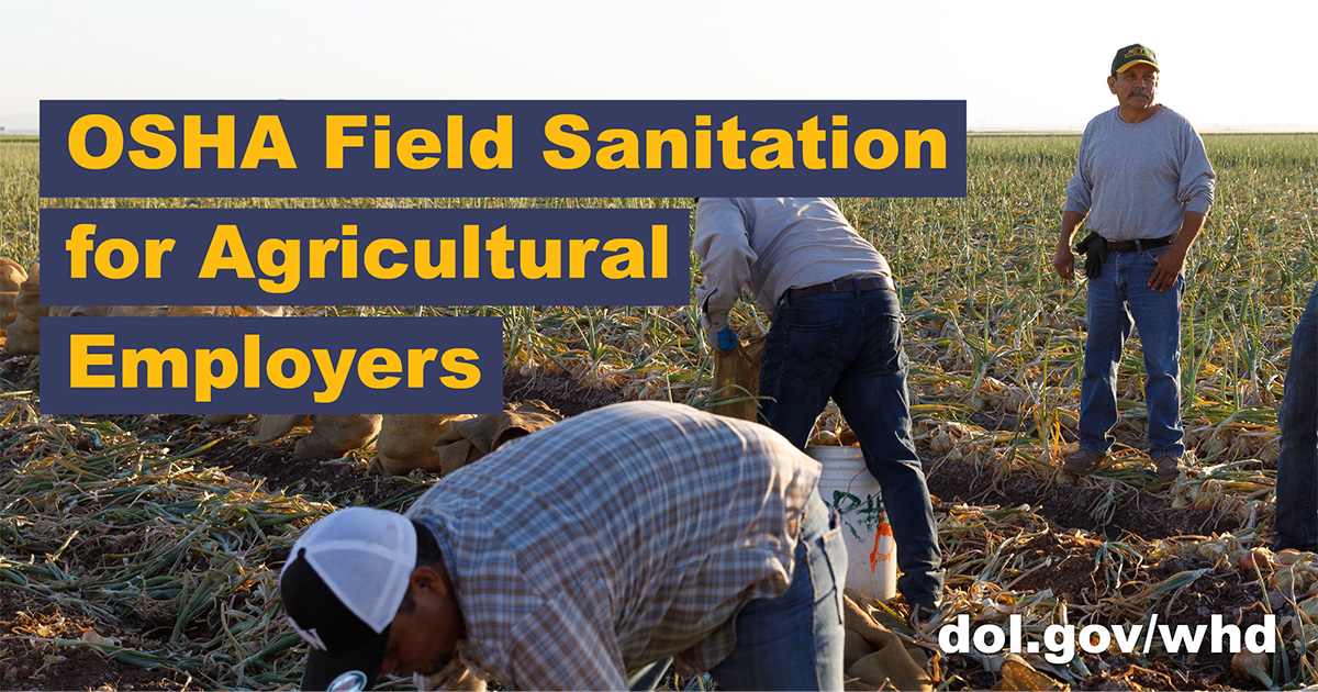OSHA Field Sanitation for Agricultural Employers U.S. Department of Labor