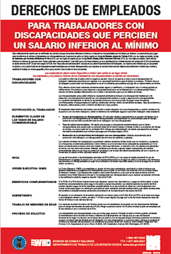 Aviso para Trabajadores con Impedimentos Poster