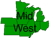The Midwest Region Map.