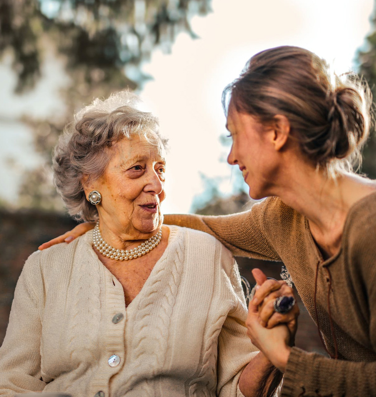 Woman and caregiver