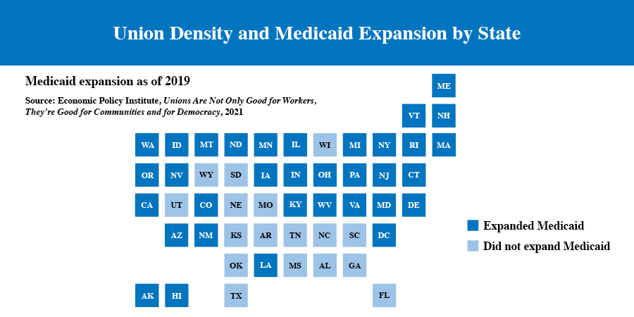 Medicaid expansion by state as of 2019