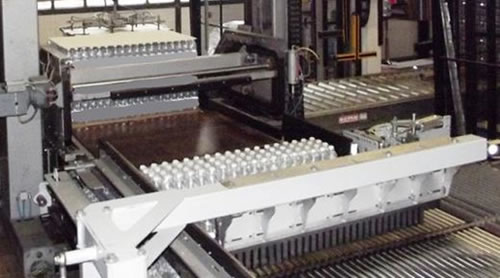 This palletizer conveyor is the type of machine an Ice River Springs worker unjammed on July 6, 2014, at the company's High Springs, Florida, facility.
