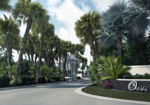 An artist's rendering of Oasis Park Square at completion.