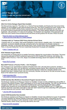 Image of the Office of Disability Employment Policy's News Brief