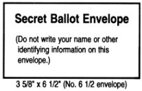 secret ballot envelope
