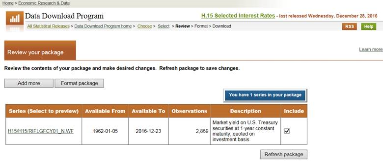 Screenshot showing how to Format package