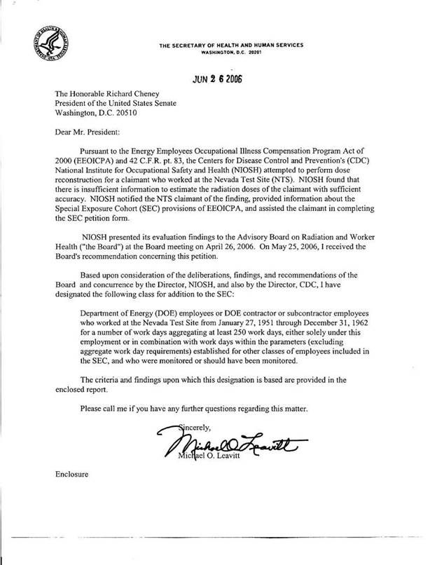 EEOICPA BULLETIN 06-16 Attachment 1