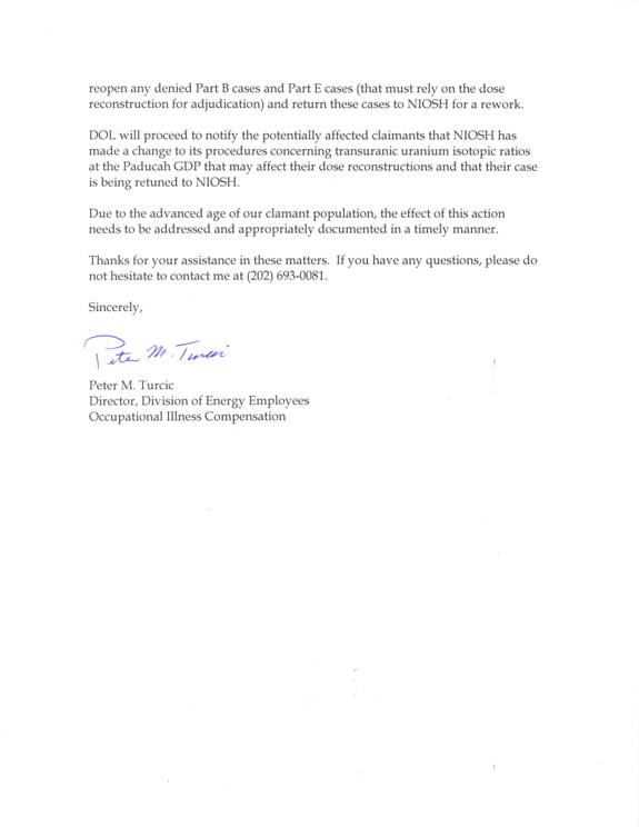 EEOICPA Bulletin 0728 Attachment 1 U.S. Department of Labor