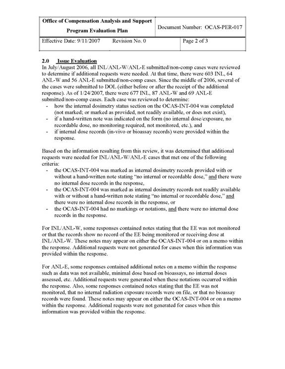 EEOICPA BULLETIN 0804 Attachment 1 U.S. Department of Labor