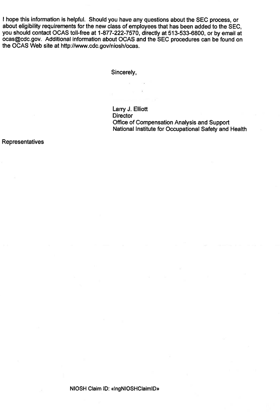 EEOICPA Bulletin0909 Attachment3 U.S. Department of Labor
