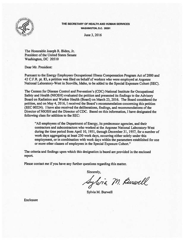 Argonne SEC Joe Biden