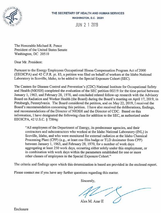 EEOICPA CIRCULAR NO. 19-04 ATTACHMENT 1