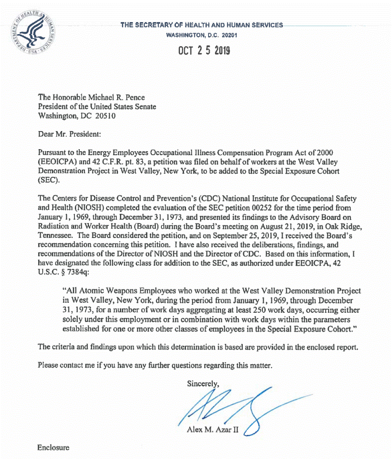 EEOICPA CIRCULAR NO. 20-01 ATTACHMENT 1