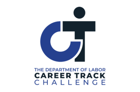 Career Track logo that says “The Department of Labor Career Track Challenge)