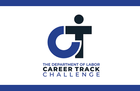 Career Track logo that says “The Department of Labor Career Track Challenge)