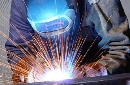 Welder welding