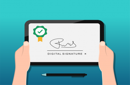 Image of Digital Signature on Device