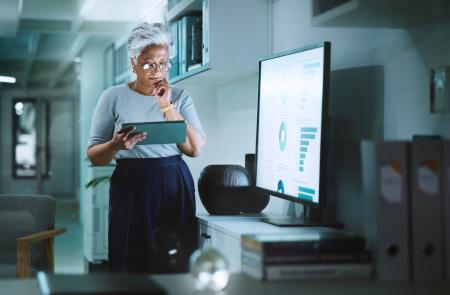 Older Woman with iPad
