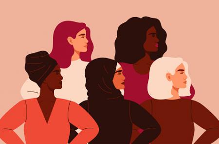 illustration of diverse women