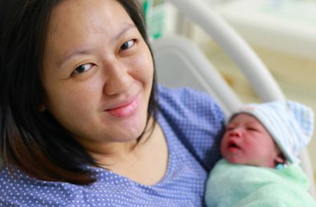 mother and child in hospital