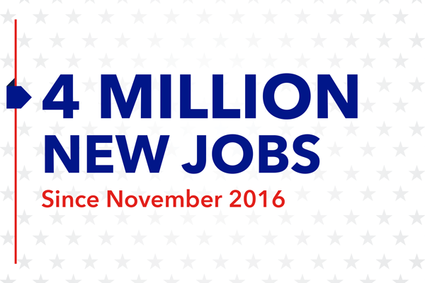 4 million new jobs since November 2016