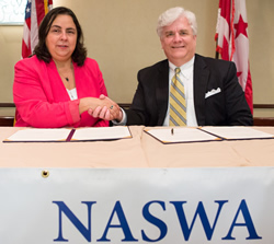 ODEP Assistant Secretary Kathy Martinez and Mark Henry, NASWA President and Executive Director, ODEP and NASWA agree to work together.